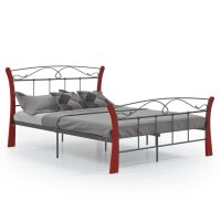 vidaXL Bett Schwarz Metall 120x200 cm