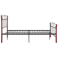 vidaXL Bett Schwarz Metall 120x200 cm