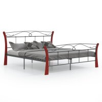 vidaXL Bett Schwarz Metall 140x200 cm