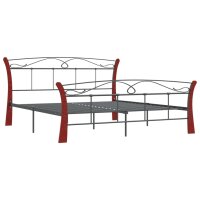 vidaXL Bett Schwarz Metall 140x200 cm