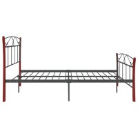 vidaXL Bett Schwarz Metall 140x200 cm