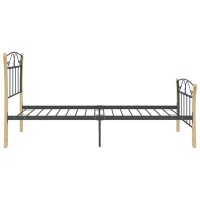 vidaXL Bett Schwarz Metall 100x200 cm