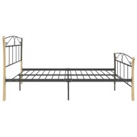 vidaXL Bett Schwarz Metall 200x200 cm