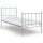 vidaXL Bett Grau Metall 90x200 cm