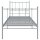 vidaXL Bett Grau Metall 90x200 cm