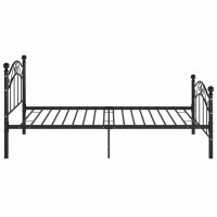 vidaXL Bett Schwarz Metall 90x200 cm