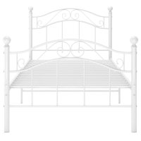 vidaXL Bett Weiß Metall 90x200 cm