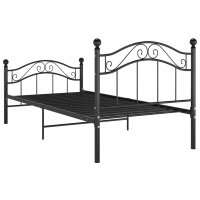 vidaXL Bett Schwarz Metall 100x200 cm