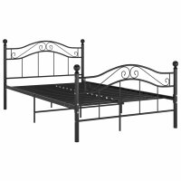 vidaXL Bett Schwarz Metall 120x200 cm