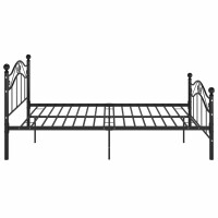 vidaXL Bett Schwarz Metall 120x200 cm