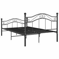 vidaXL Bett Schwarz Metall 120x200 cm