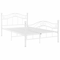 vidaXL Bett Wei&szlig; Metall 120x200 cm