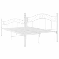 vidaXL Bett Wei&szlig; Metall 120x200 cm