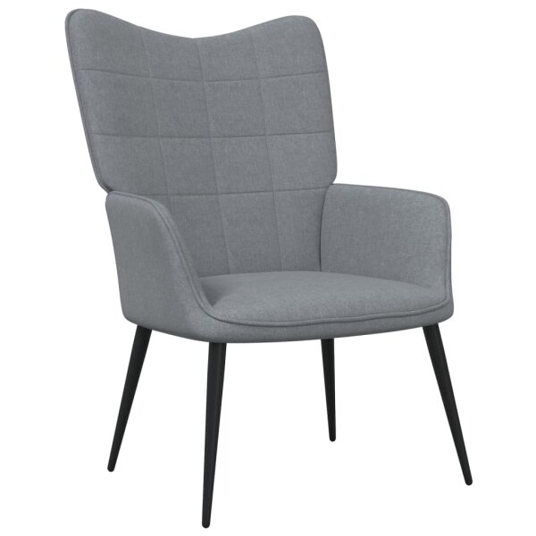 vidaXL Relaxsessel Hellgrau Stoff
