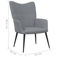 vidaXL Relaxsessel Hellgrau Stoff