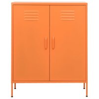 vidaXL Lagerschrank Orange 80x35x101,5 cm Stahl