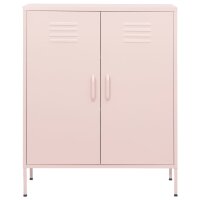 vidaXL Lagerschrank Rosa 80x35x101,5 cm Stahl