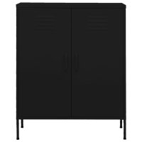 vidaXL Lagerschrank Schwarz 80x35x101,5 cm Stahl