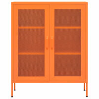 vidaXL Lagerschrank Orange 80x35x101,5 cm Stahl