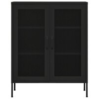 vidaXL Lagerschrank Schwarz 80x35x101,5 cm Stahl