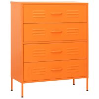 vidaXL Kommode Orange 80x35x101,5 cm Stahl