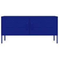 vidaXL TV-Schrank Marineblau 105x35x50 cm Stahl