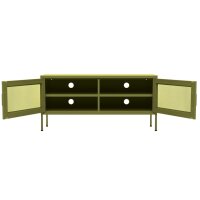 vidaXL TV-Schrank Olivgr&uuml;n 105x35x50 cm Stahl