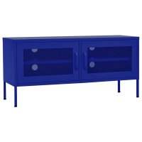 vidaXL TV-Schrank Marineblau 105x35x50 cm Stahl