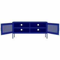 vidaXL TV-Schrank Marineblau 105x35x50 cm Stahl