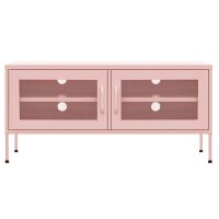 vidaXL TV-Schrank Rosa 105x35x50 cm Stahl