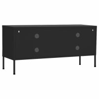 vidaXL TV-Schrank Schwarz 105x35x50 cm Stahl