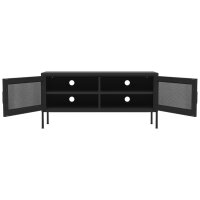 vidaXL TV-Schrank Schwarz 105x35x50 cm Stahl