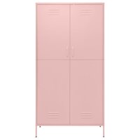 vidaXL Kleiderschrank Rosa 90x50x180 cm Stahl