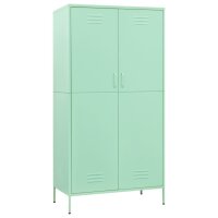 vidaXL Kleiderschrank Minzgrün 90x50x180 cm Stahl