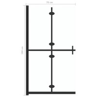 vidaXL Faltbare begehbare Duschwand Transparentes ESG Glas 70x190 cm