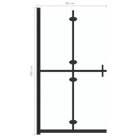 vidaXL Faltbare begehbare Duschwand Transparentes ESG Glas 80x190 cm