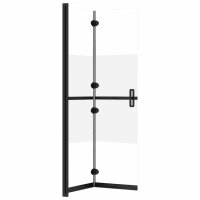 vidaXL Faltbare begehbare Duschwand Halbmattiertes ESG-Glas 70x190 cm