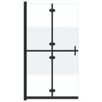 vidaXL Faltbare begehbare Duschwand Halbmattiertes ESG-Glas 80x190 cm