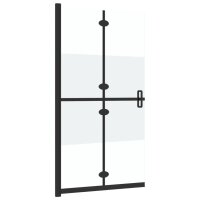 vidaXL Faltbare begehbare Duschwand Halbmattiertes ESG-Glas 80x190 cm