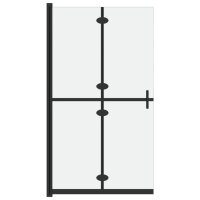 vidaXL Faltbare begehbare Duschwand ESG-Glas mattiert...