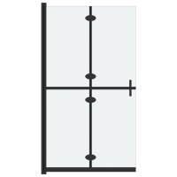 vidaXL Faltbare begehbare Duschwand ESG-Glas mattiert 80x190 cm