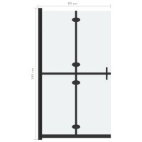 vidaXL Faltbare begehbare Duschwand ESG-Glas mattiert 80x190 cm