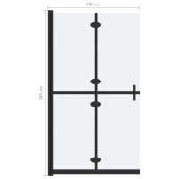 vidaXL Faltbare begehbare Duschwand ESG-Glas mattiert 110x190 cm