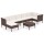 vidaXL 8-tlg. Garten-Lounge-Set mit Auflagen Poly Rattan Braun