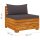 vidaXL 2-Sitzer-Gartensofa mit Kissen Massivholz Akazie