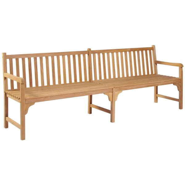 vidaXL Gartenbank 228 cm Massivholz Teak