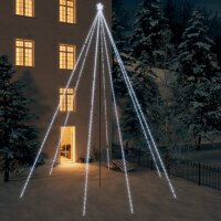 vidaXL Weihnachtsbaum-Lichterkette Indoor Outdoor 1300 LED Kaltweiß 8m