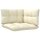 vidaXL 3-tlg. Garten-Lounge-Set mit Kissen Creme Massivholz Kiefer