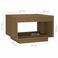 vidaXL Couchtisch Honigbraun 50x50x33,5 cm Kiefer Massivholz