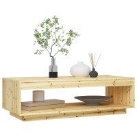 vidaXL Couchtisch 110x50x33,5 cm Tanne Massivholz